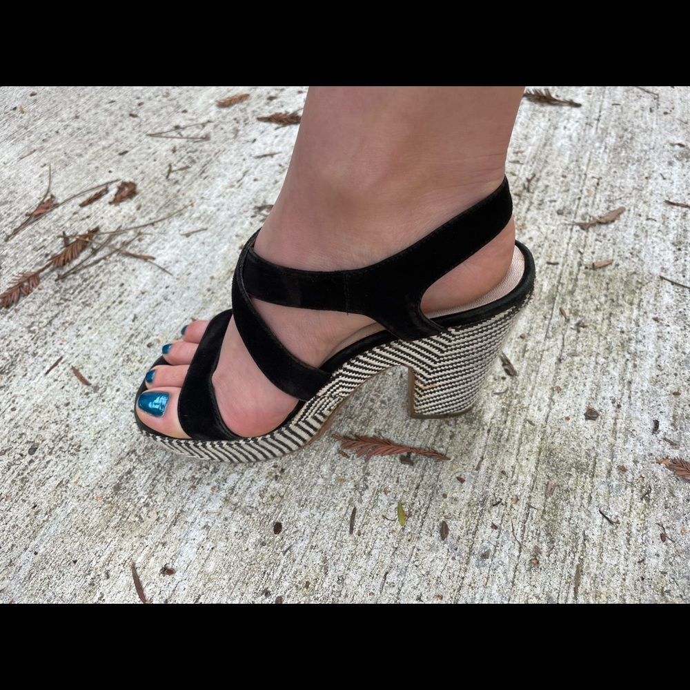 Beautiful black suede wedges